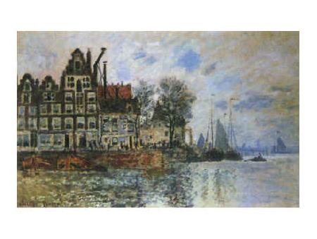 Claude Monet View of Amsterdam Sweden oil painting art